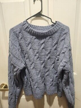 Pink Rose Blue Sweater